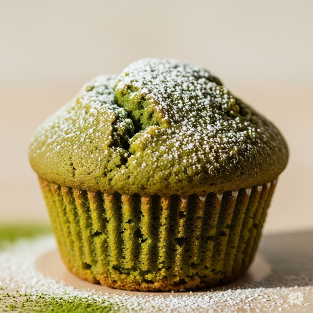 Matcha Maple Syrup Muffins